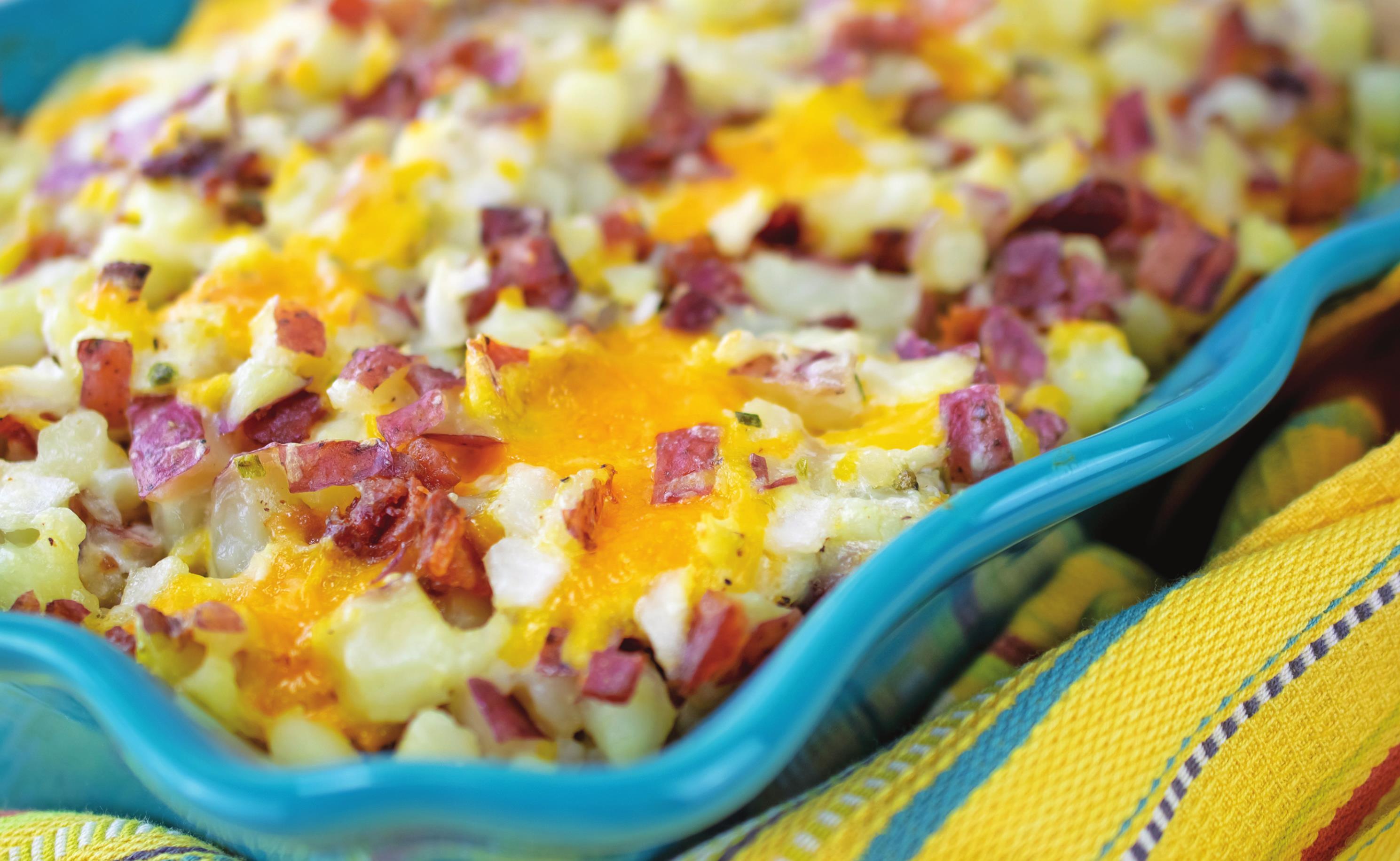 CHEESY BAKED POTATO CASSEROLE
