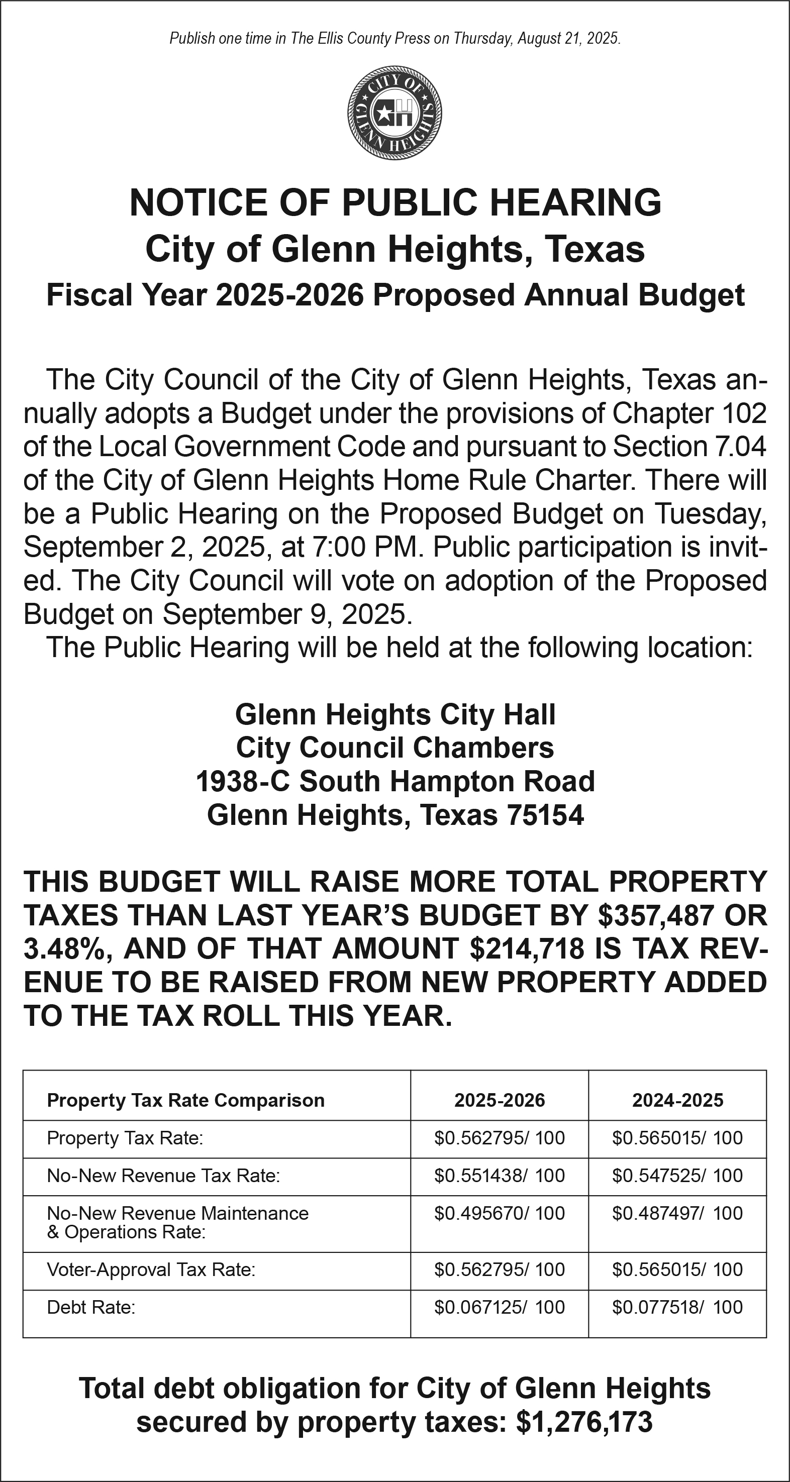 City of Glenn Heights