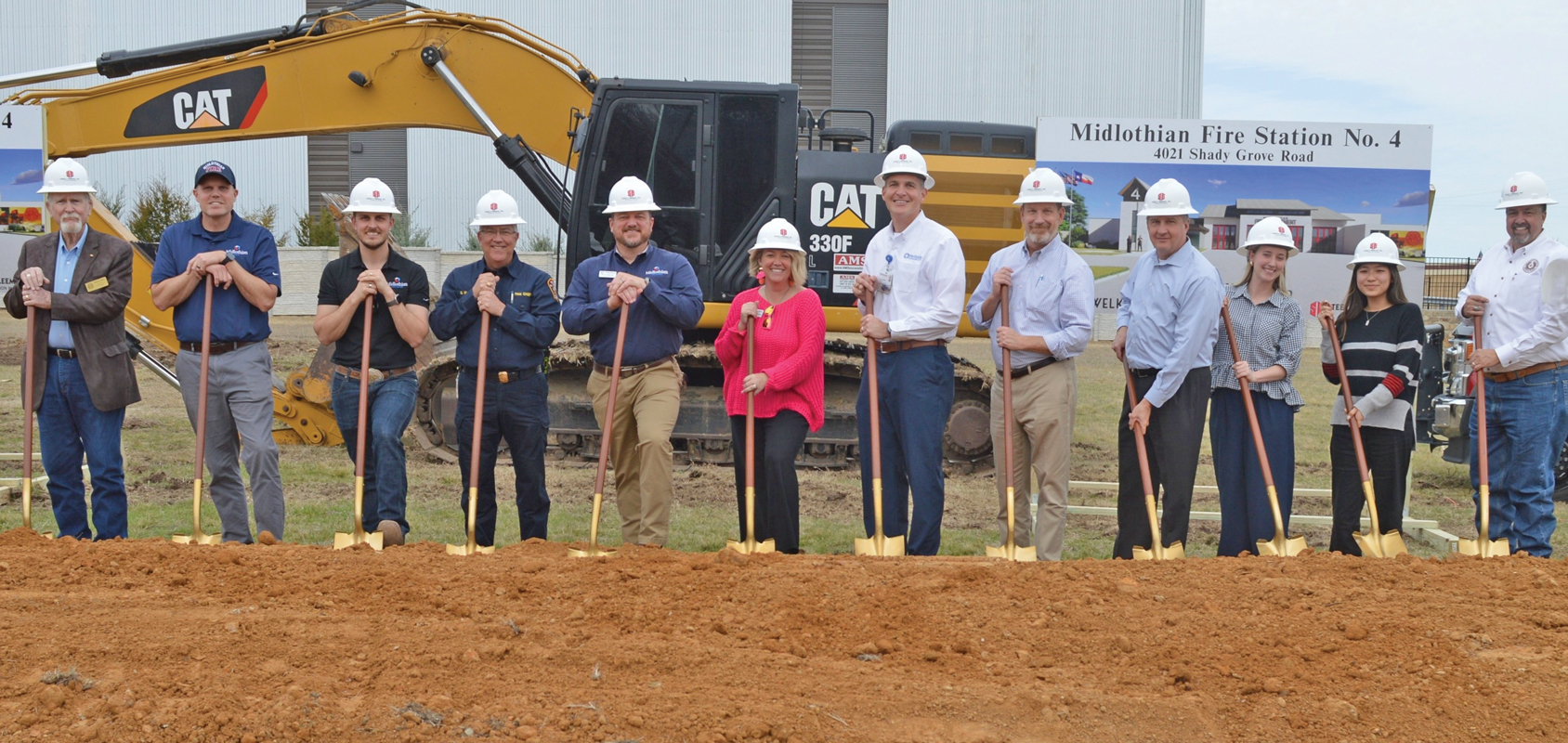 Ground was broken last week for Midlothian Fire Department Station No. 4, located at 4021 Shady Grove Road. Submitted photo.