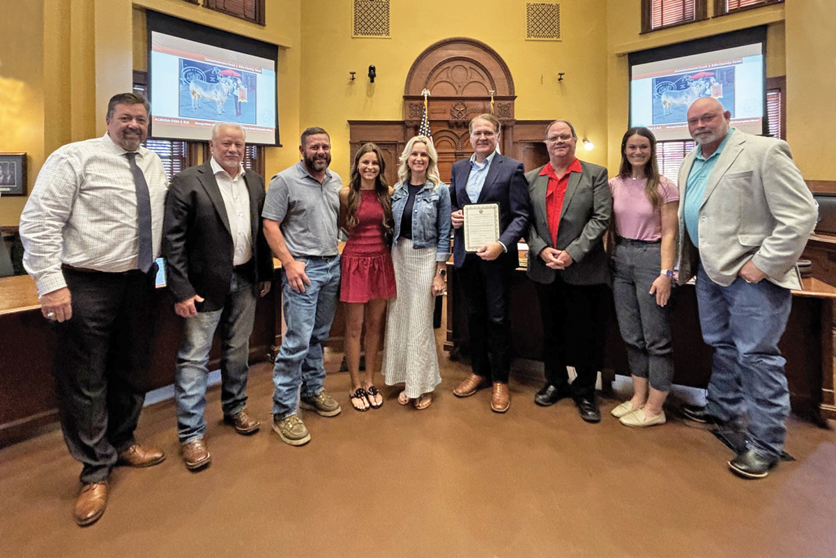 Elizabeth Norwood, a senior and 4-H member from Midlothian, received a proclamation on behalf of the Ellis County Judge John Wray and Commissioners for exhibiting the Reserve Grand Champion Steer at the 2025 State Fair of Texas.