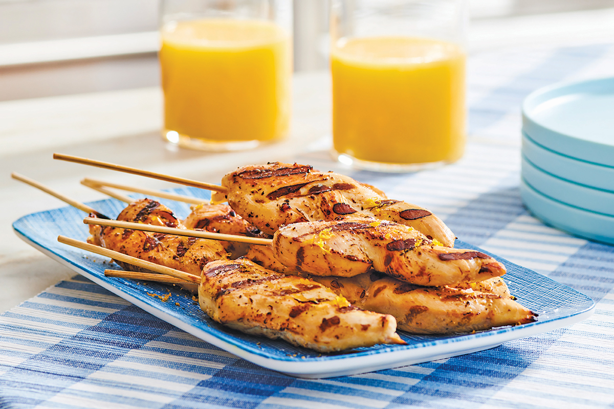 Orange Juice Citrus Chicken Kebabs
