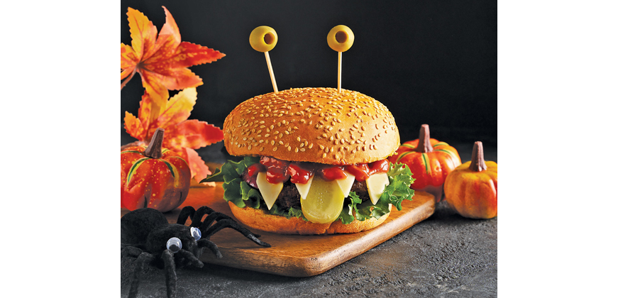 Halloween Monster Burgers. Photo courtesy of Shutterstock