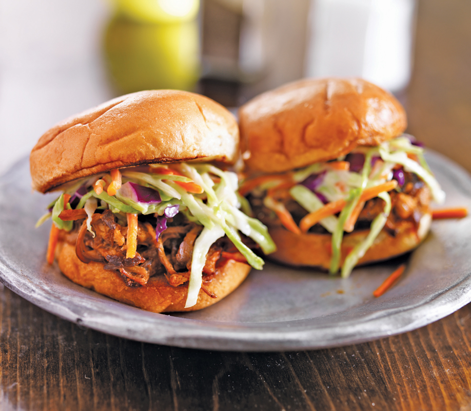 Pulled Pork Sandwiches with Pickled Celery and Jalapenos