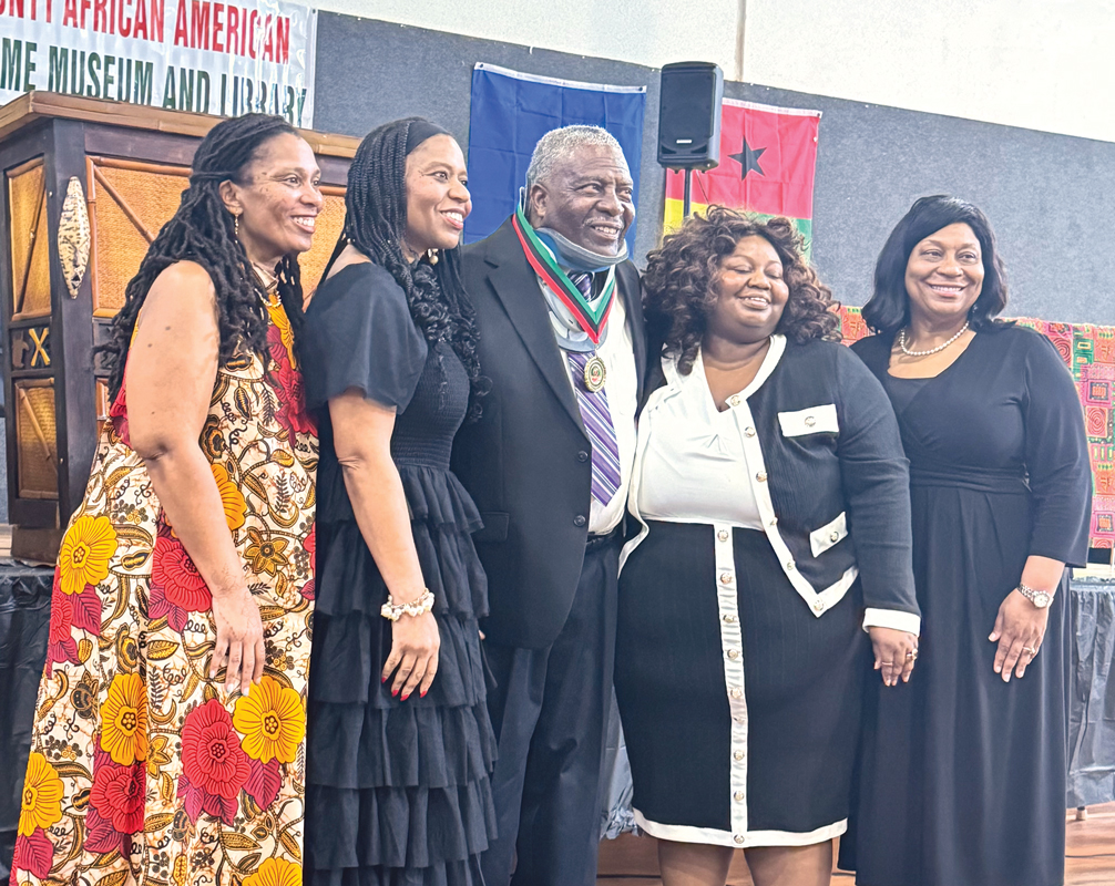 Mayor Pro Tem Scott is shown with his daughters (left to right) Tajuana Dean, Tamyla Taylor, Taira Scott and Tecora Smith. Submitted photo.