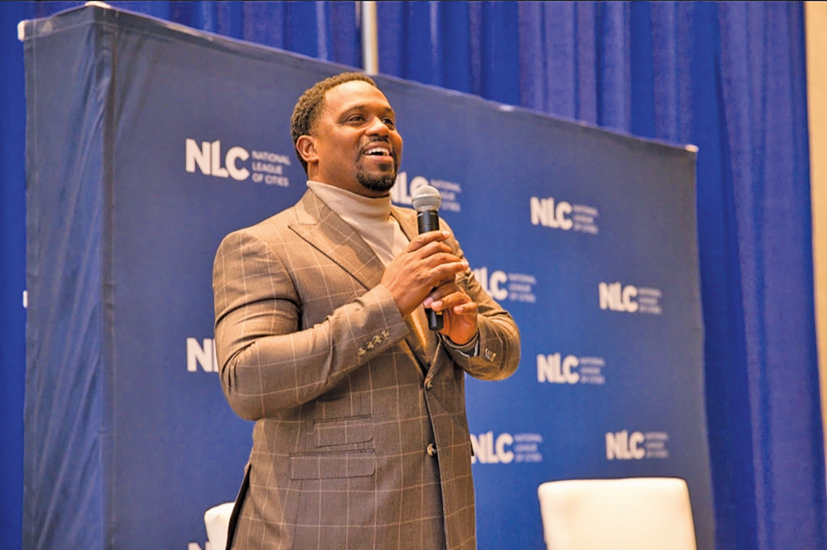 Travis Bruton at the recent NLC summit meeting in Salt Lake City, Utah. Photo courtesy National League of Cities.