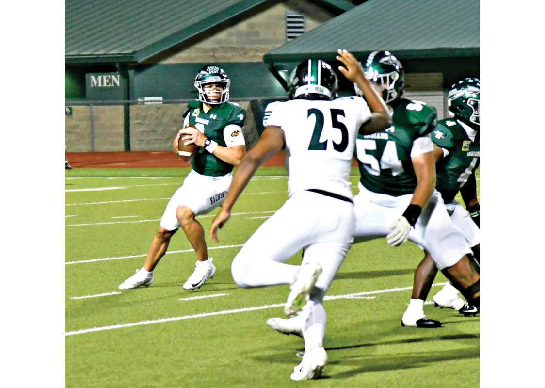 South Carolina commit Jerry Meyer III completed 14 of 22 passes for 281 yards and six touchdowns. He also caught a 17-yard touchdown on a trick play from receiver Jashawn Crayton. Photo by Fred Phipps