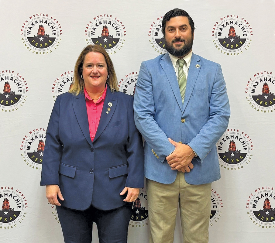 Waxahachie Mayor Billie Wallace (left), Mayor Pro Tem Travis Smith (right). Submitted photo.