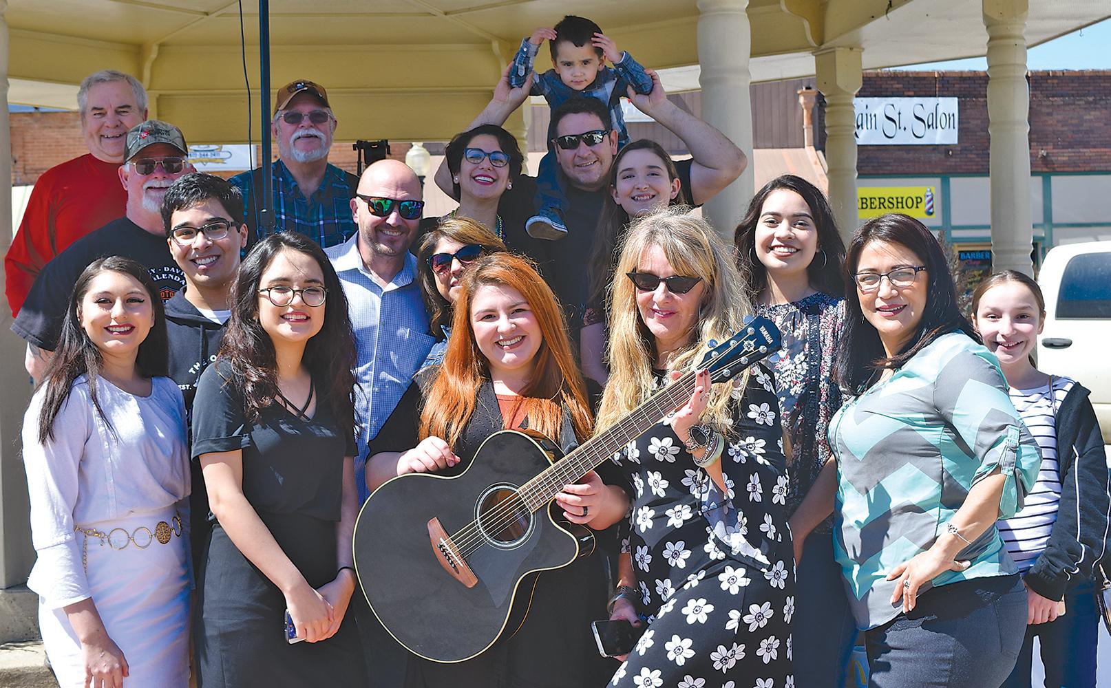 Jade Flores gets a warm welcome from fans when she taped a segment for ECP-TV. Flores, from Red Oak, got the green light to Hollywood on “American Idol.” Interviewed in front of the gazebo in town square in Ferris, she pleased the crowd with a rendition of “Folsom Prison Blues” by Johnny Cash.