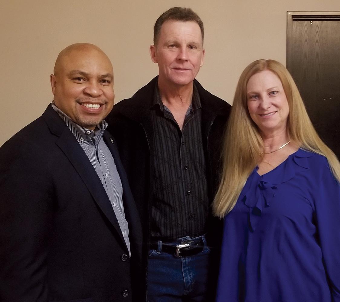 Ferris residents Kelly and Sharon Harris sat alongside past DeSoto mayor Bobby Waddle and current DeSoto Mayor Curtistene McCowan to show heir support for current State Representative Carl Sherman’s re-election campaign kick-off Monday night at the Manderley Event Center in DeSoto.
