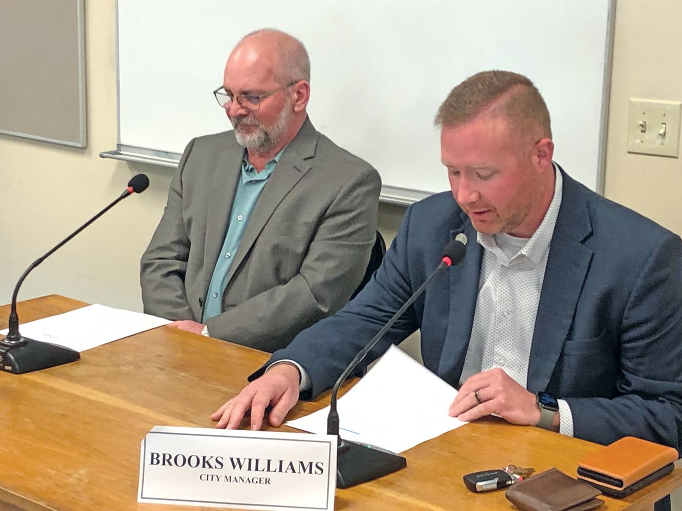 Ferris Chief Financial Officer Bobby LaBorde and Ferris City Manager Brooks Williams