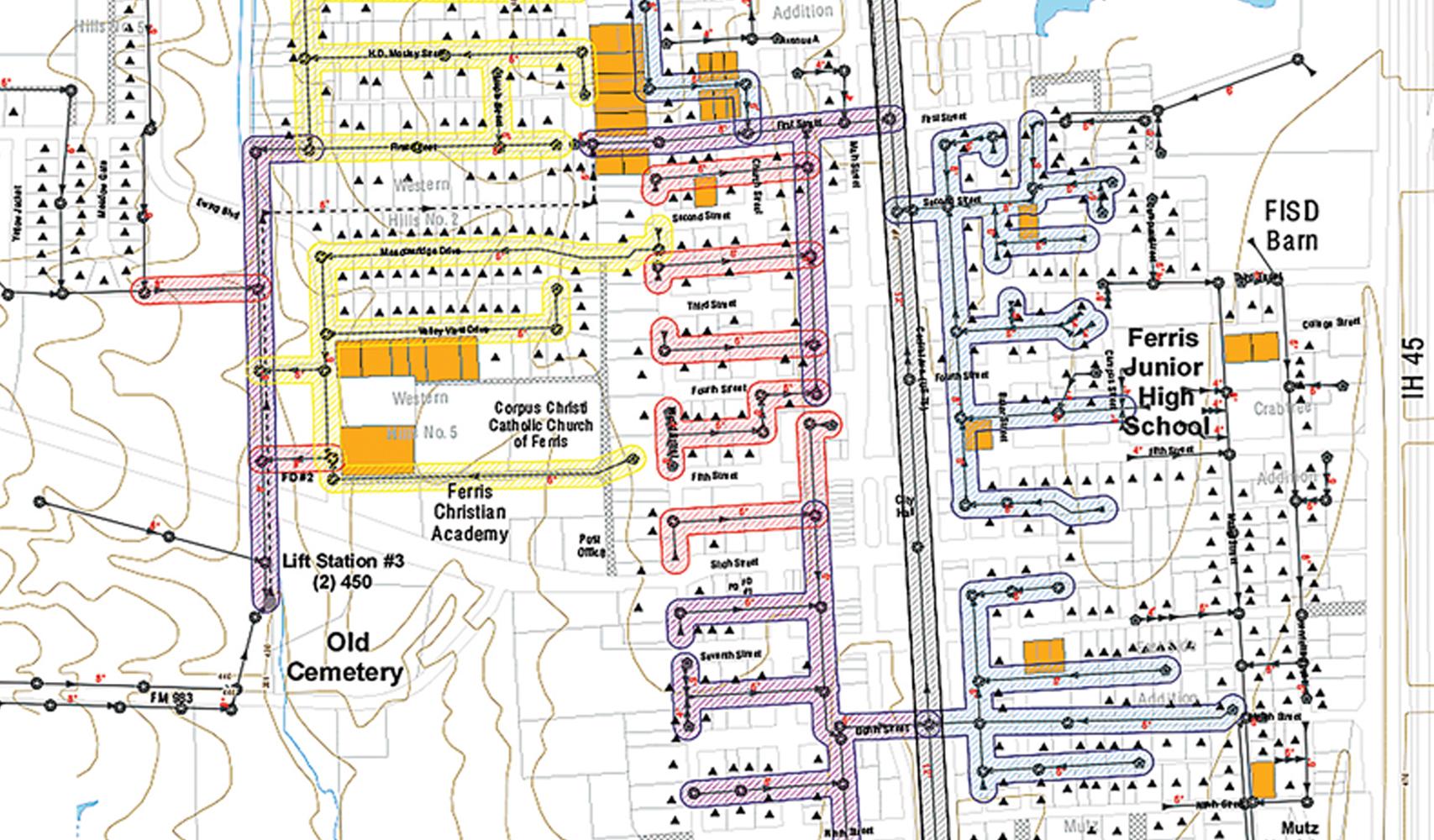 Proposed Ferris infrastructure makeover map.