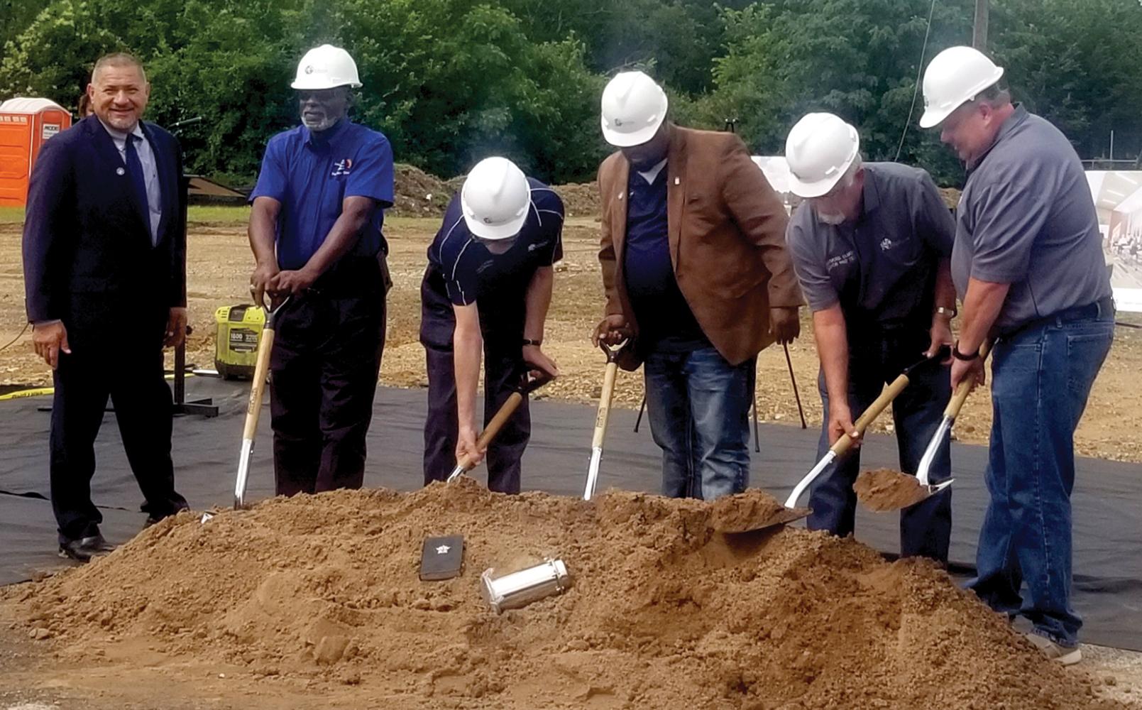 The City of Hutchins broke ground Monday morning on a new $6.5 million 18,200-square-feet building, Public Safety building located at the corner of Palestine and Denton Streets.