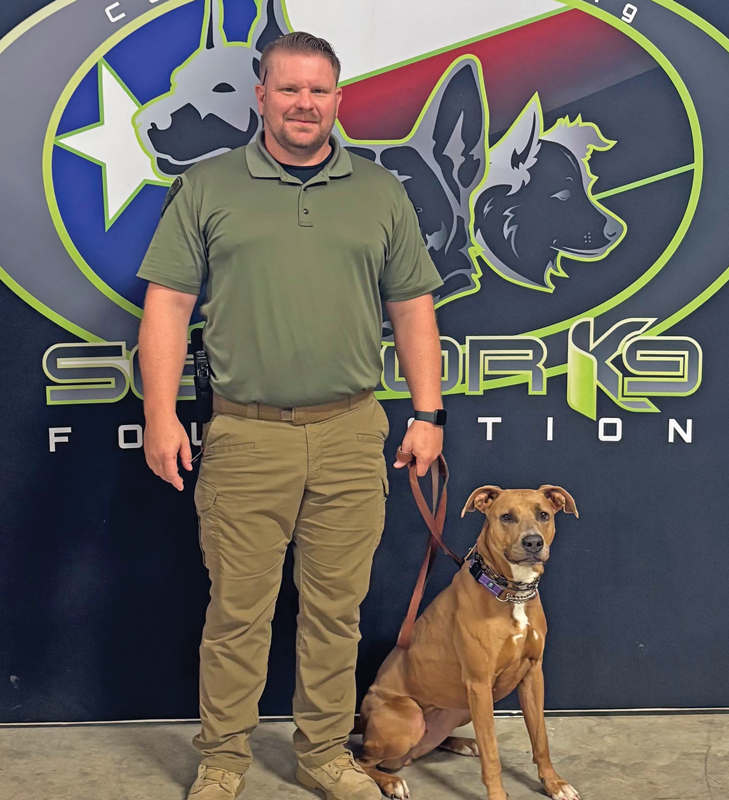 Sector K9 founder Wes Keeling of Midlothian is the driving force behind this superhero dog type of transition. Submitted photo.