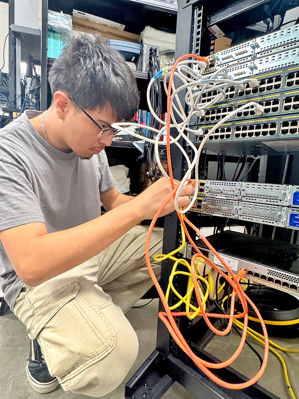 Luis Rivera said he has been fascinated with technology ever since his father brought home the family’s first iPad. Photo courtesy TSTC Communications.