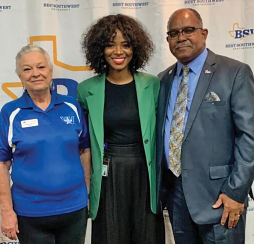L to R – Wilmer Mayor Sheila Petta, DeSoto Mayor Rachel Proctor and Lancaster Mayor Clyde Hairston