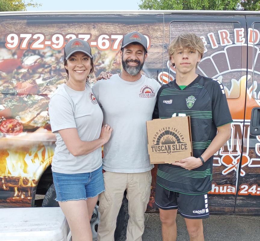 Aimee and John Evola of Ferris Social with Holden Smith.