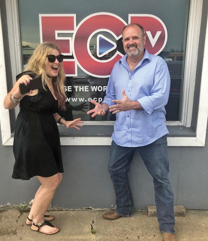 ECP-TV host Rita Cook with new co-host Terry Murphy