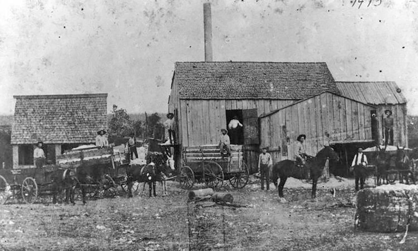 FREEMAN GIN, BARDWELL – The Old Bardwell marker can be viewed at 4F Farmer Cattle Company, 6102 W. Highway 34, Ennis, one-half mile west of Bardwell, at the original site of the community.