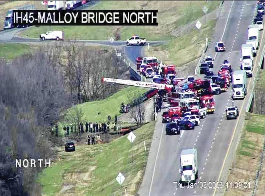 TxDOT camera view of 18-wheeler accident on Jan. 5 at 11:09 a.m.