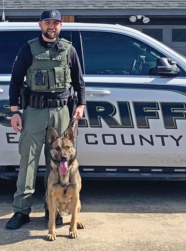 Officer Klinton Valley with K9 Officer Tripp.