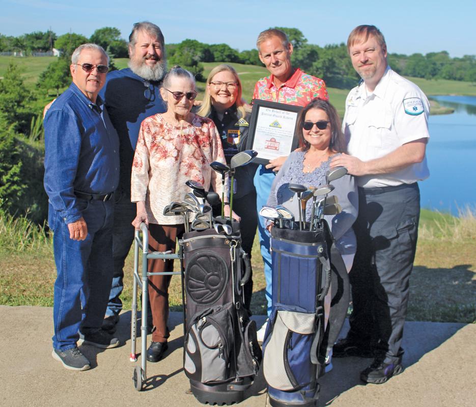 In attendance were Gary Edwards, Ola Edwards, Stan Smith, Brandon Hampton, Kimberly Hampton, Stephanie Edwards, and Shawn Buchanan, golf instructor and staff at Old Brickyard.