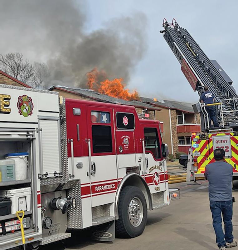 The fire in Duncanville at 800 Link Apartments began around 2 p.m. Sunday.