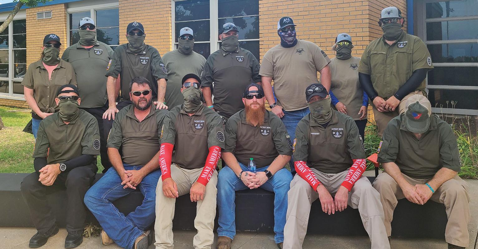 Photo of “Patriot Boys” at the press conference/ISD meeting Monday night in Midlothian.