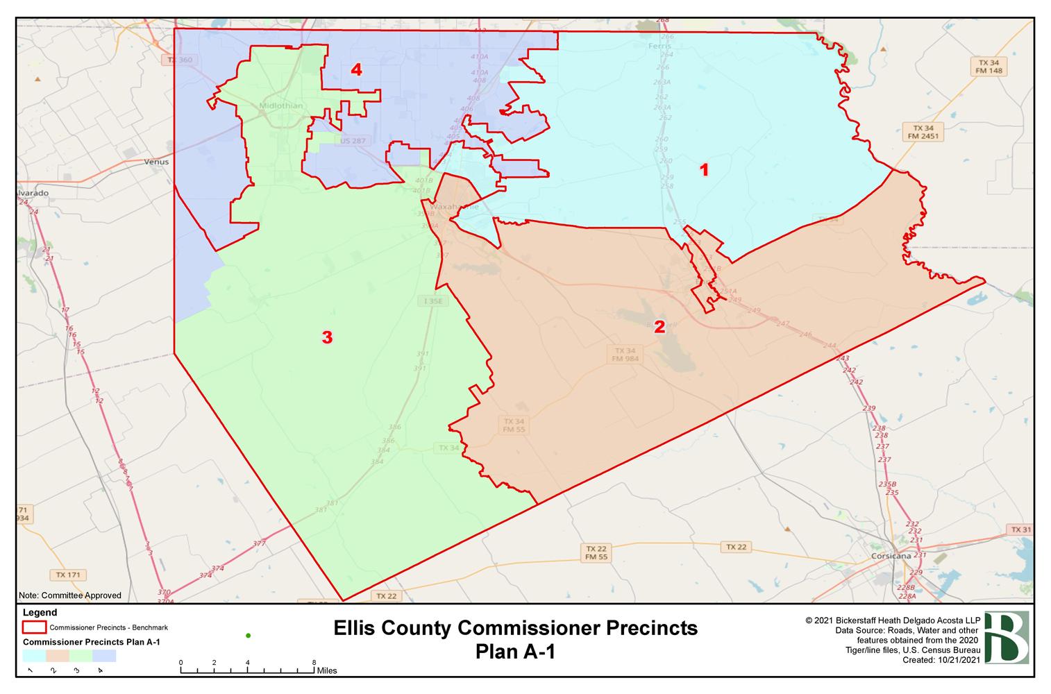 Ellis County Commissioners Precincts