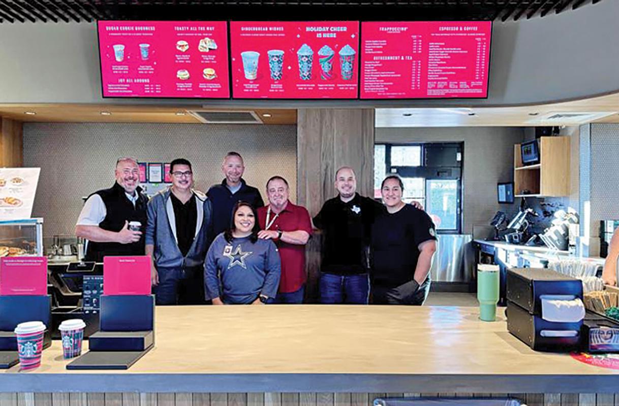 Members of the city of Ferris’ executive leadership team are shown at the community’s Starbucks’ recent soft opening.