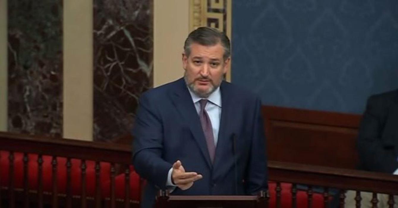 U.S. Sen. Ted Cruz on the Senate Floor: Russian Troops amassed on the border of Ukraine are President Biden’s fault for surrendering to Putin and gifting him Nord Stream 2.