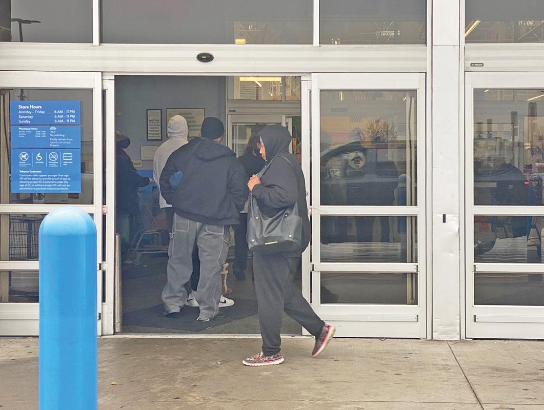Walmart shoppers in Red Oak had to wait in line last week due to not enough employees in the store due to the recent ice storm.