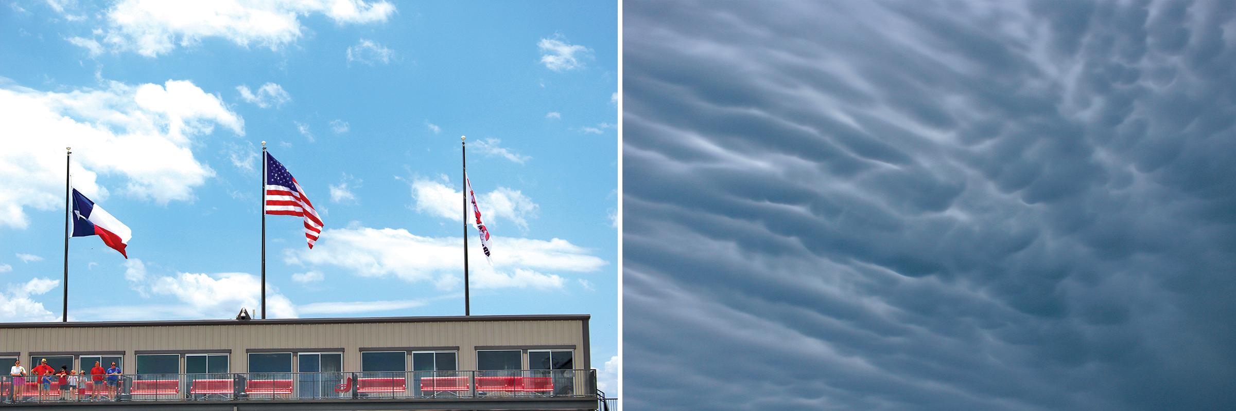 Sunny skies gave way to ominous looking clouds Saturday afternoon over Ferris. Heavy rain was all that hit the city Saturday afternoon, while other parts of Ellis county received strong winds and hail.