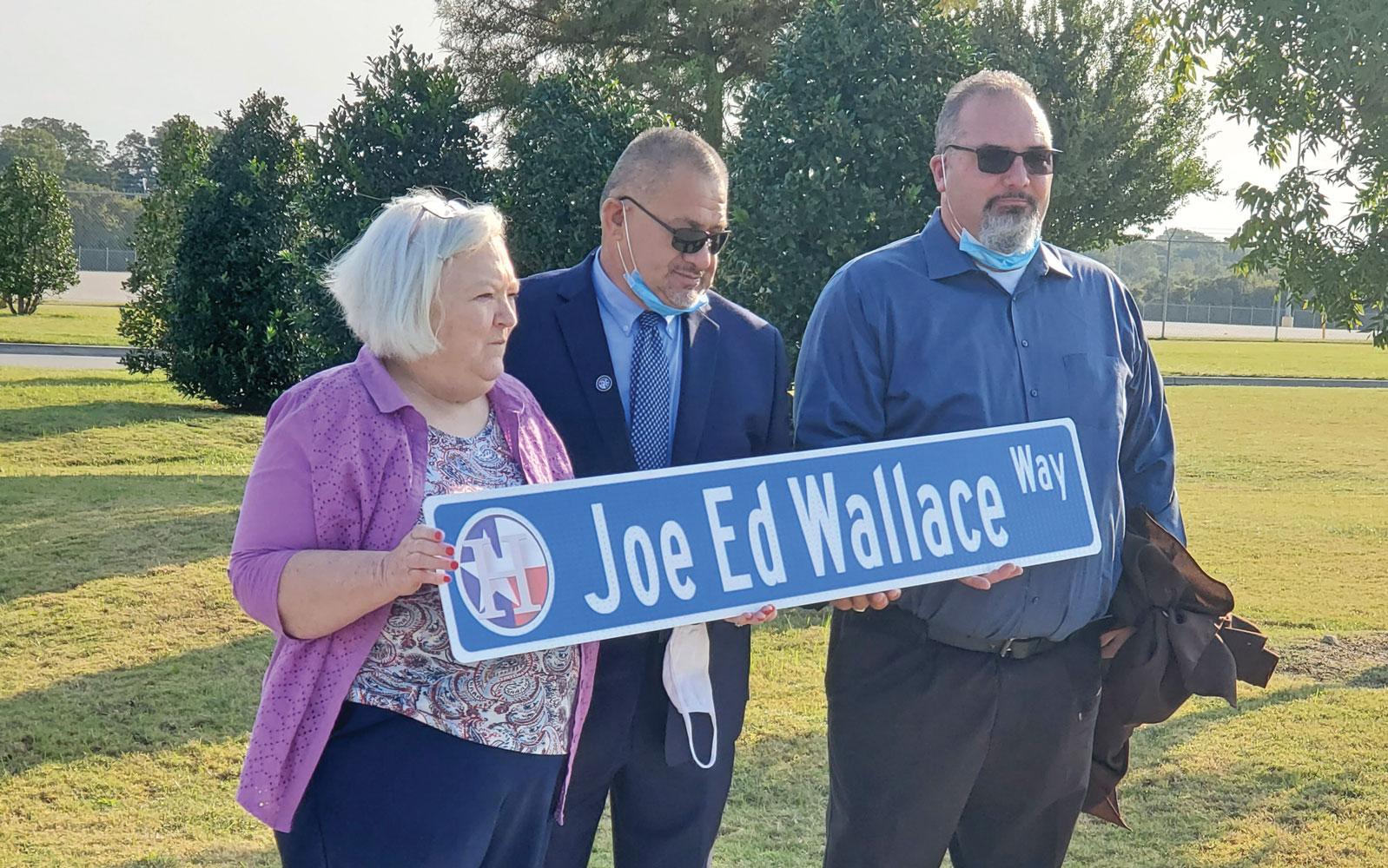 Hutchins resident Joe Ed Wallace, 73, died earlier this year, but the City of Hutchins has made sure he will not be forgotten.