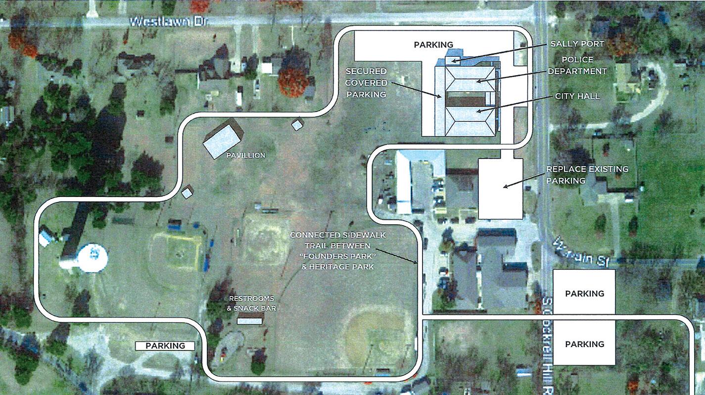 A citizen’s advisory committee strongly recommended municipal facility improvements to include a new police station, city hall and city park improvements.