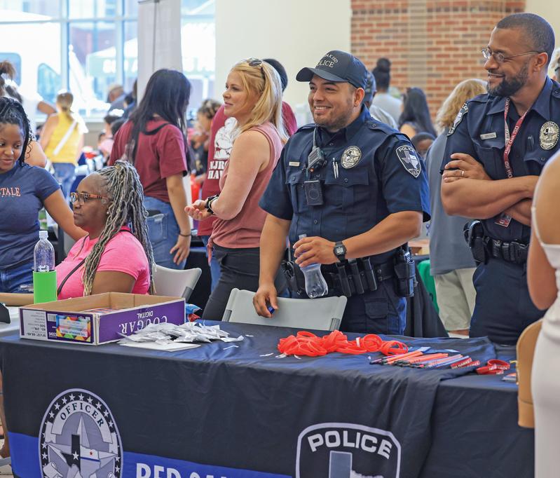 Community groups set at the bash event including ROPD and ROFD.