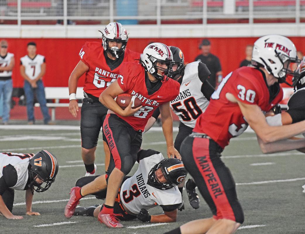 Homer Arizpe with his first rushing touchdown of the night. 