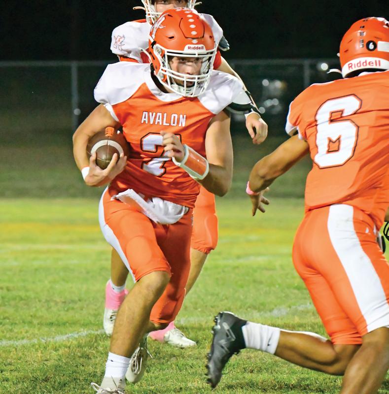 Josh Novak (7) rushed for 245 yards and five touchdown, and also threw for 78 yards and two touchdowns. Photo by Fred Phipps.