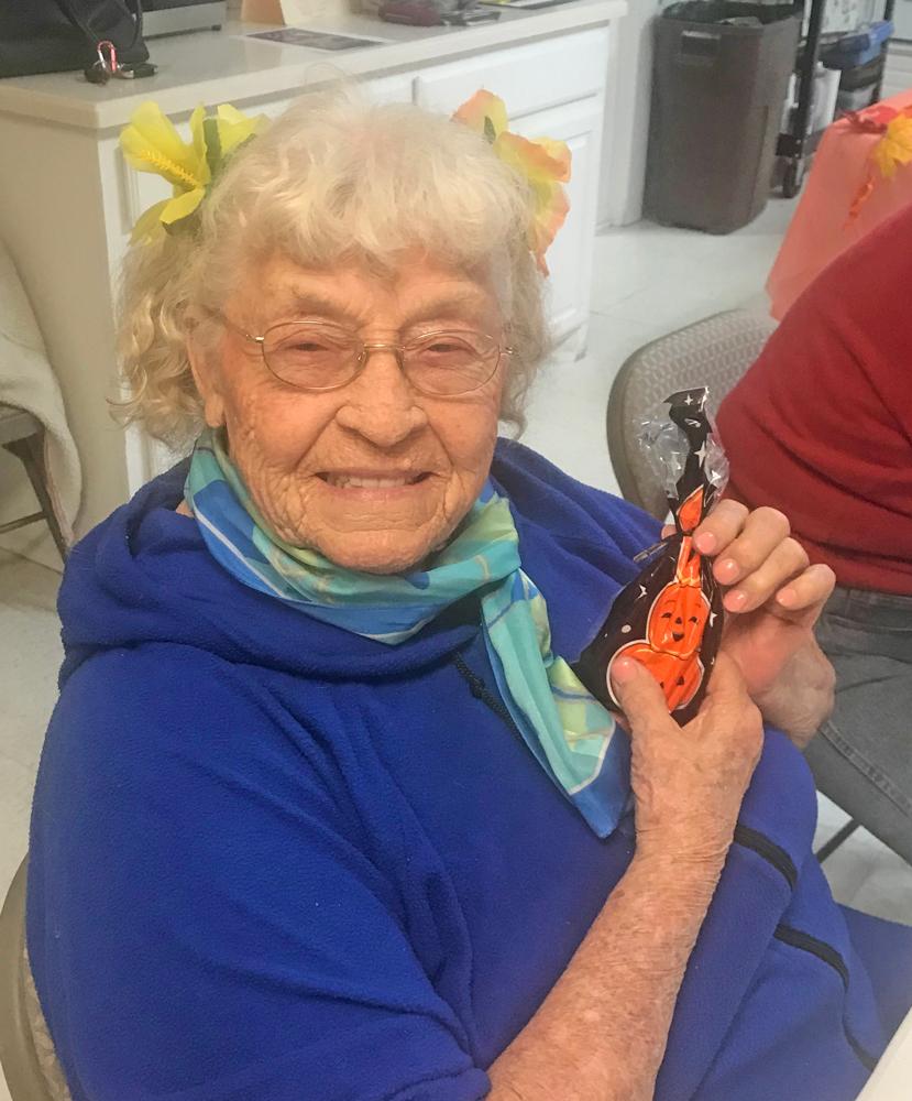 Sue Cummings was our winner of the Halloween Contest Wednesday. Congratulations Ms. Sue!