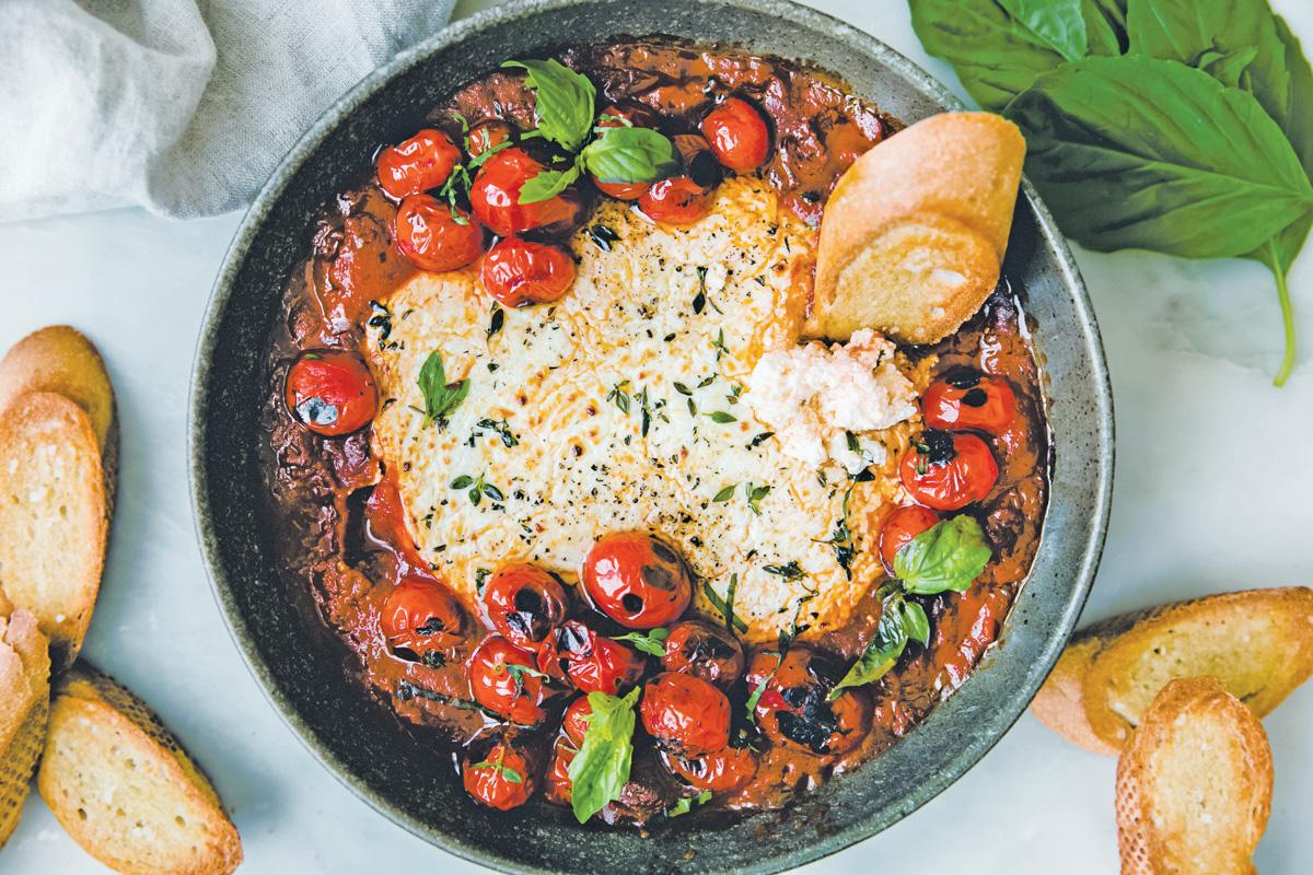 Baked Tomato Goat Cheese Dip