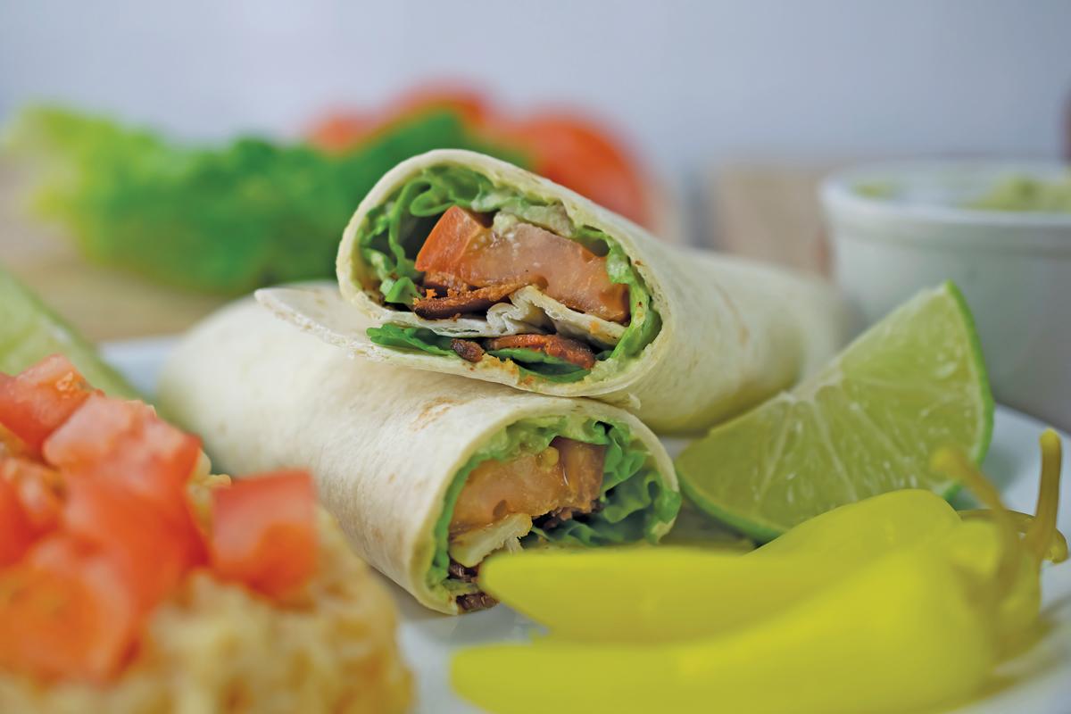 BLT Wraps with Avocado Spread