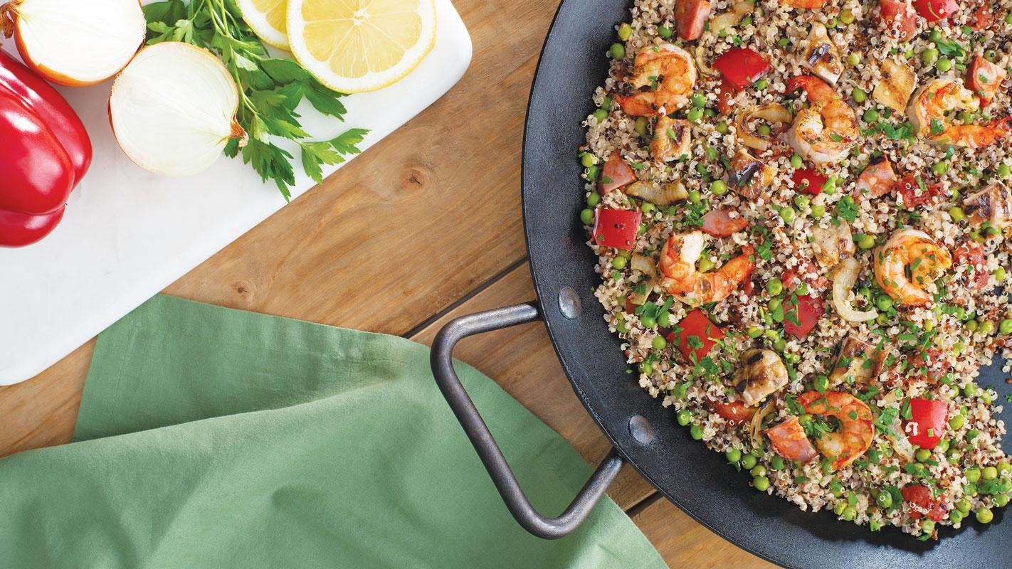 Grilled Quinoa Paella