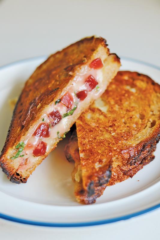 Sweet Heat Pickled Beet Grilled Cheese