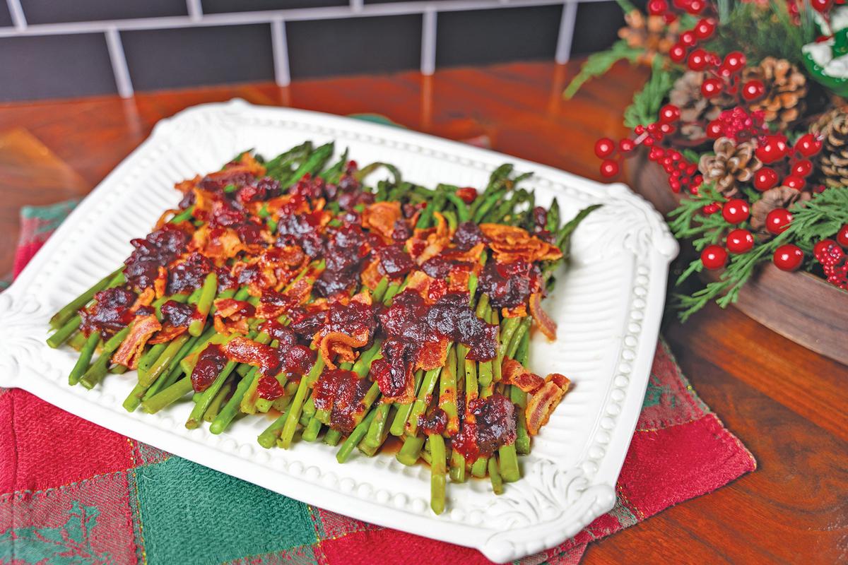 Asparagus with Cranberry Sauce
