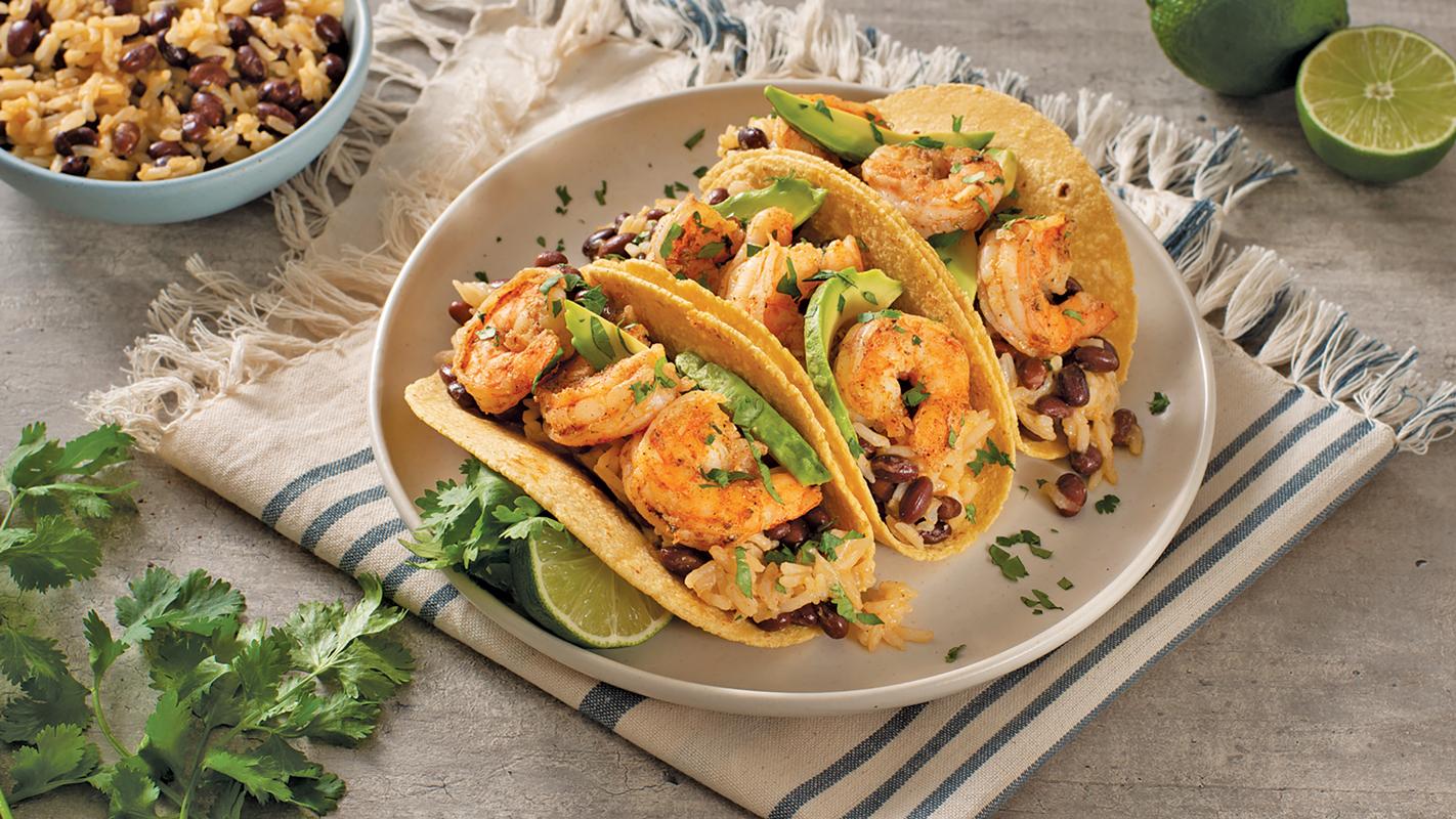 Cuban Shrimp And Rice Tacos