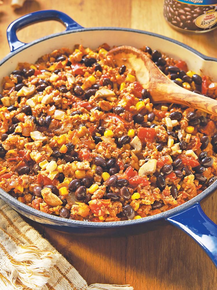 Mexican mushroom-beef blend