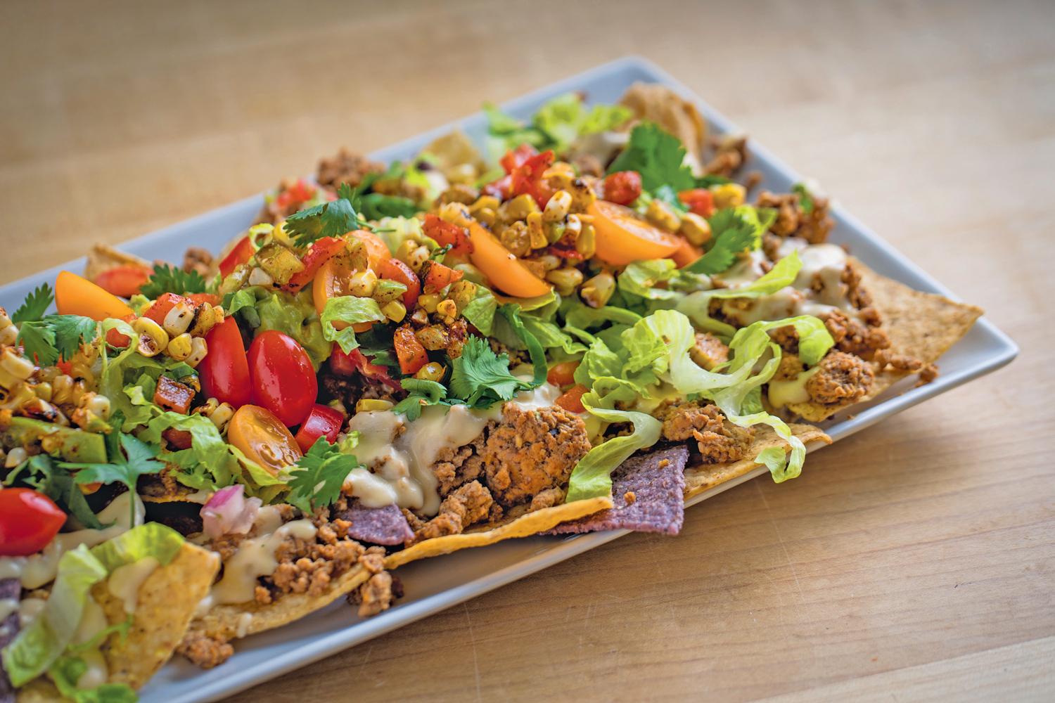 Blended Mushroom Nachos