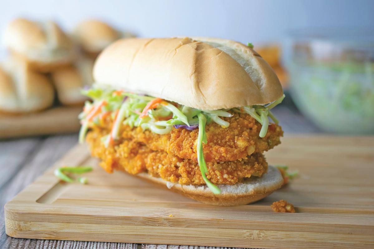 Crunchy Buffalo Baked Veal Cutlet Sandwiches