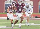 Junior Kylan Johnson (9) returned a kickoff 52 yards to set up a one-play touchdown drive capped by a 43-yard streaking touchdown from senior running back Wenderius Jones. Photo by Lezley Norris.