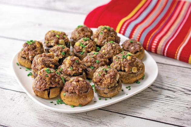 Beef and Blue Cheese-Stuffed Mushrooms