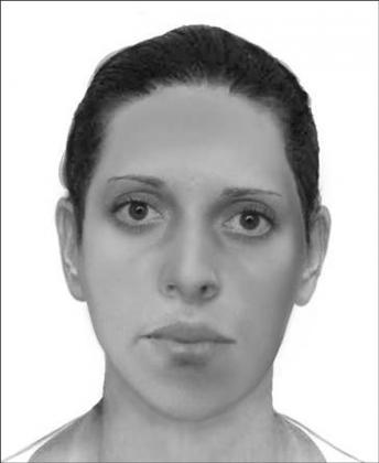Updated facial reconstruction based on the woman’s skeletal remains.